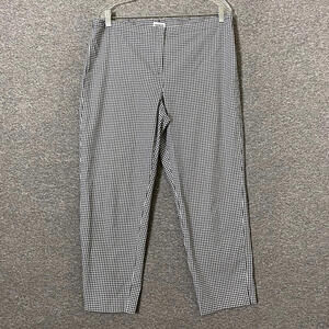 J.Jill Women's Size 16 Check Cotton Blend Tapered Leg Pants